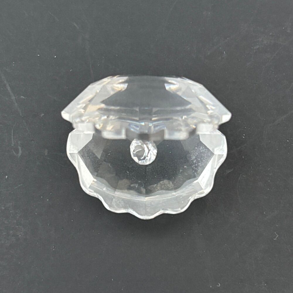 Mobex Crystal Miniature Clam Shell Oyster Figurine Vintage - Picture 7 of 7